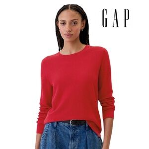 GAP NWT Textured Crewneck Sweater Red XXL
